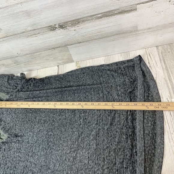 TORRID Lace-Up Football Sport Burnout Tee V-neck Contrast Gray & Green Top 3X - Picture 10 of 10